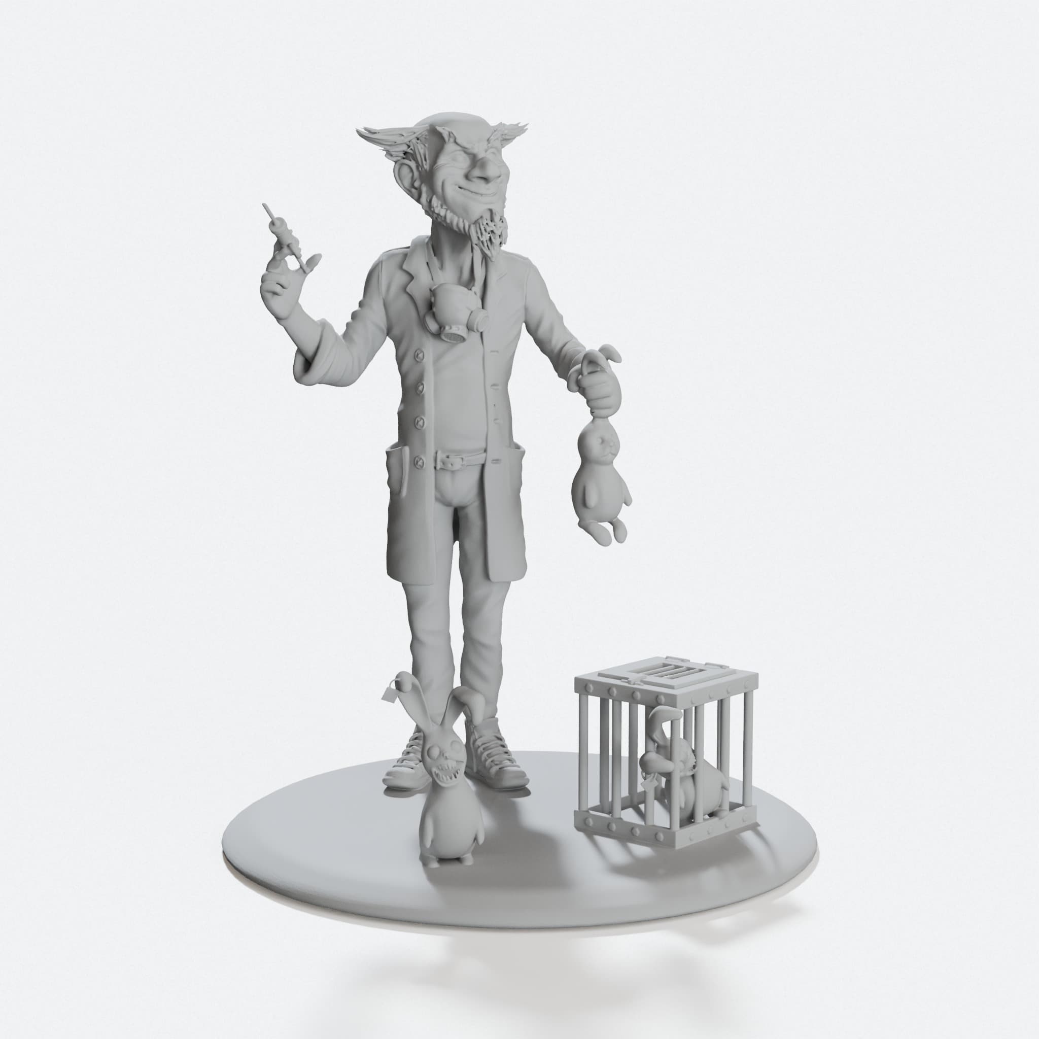 Zombie Rabbits 3D Printed Toys - Funny Creepy Collectibles, hero tilt