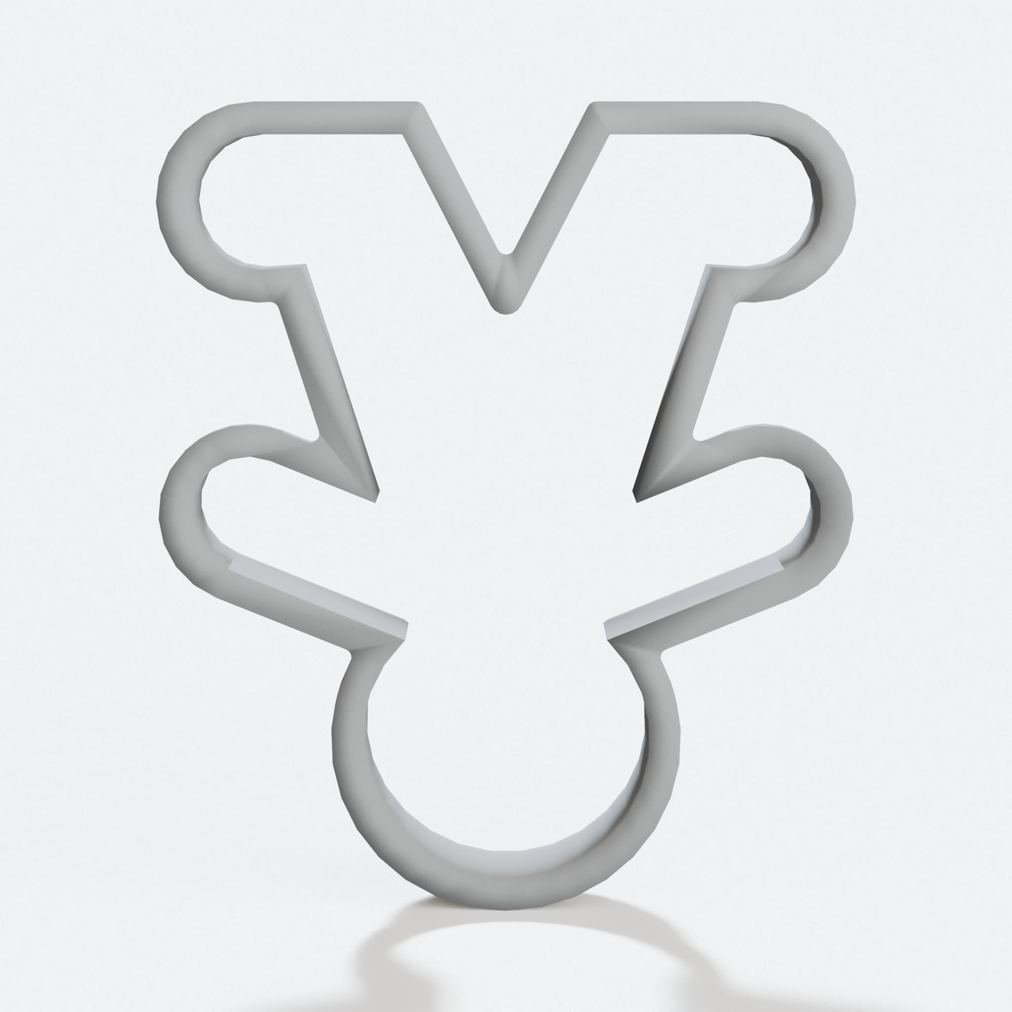 3D Printed Gingerbread Person Cookie Cutter, hero tilt