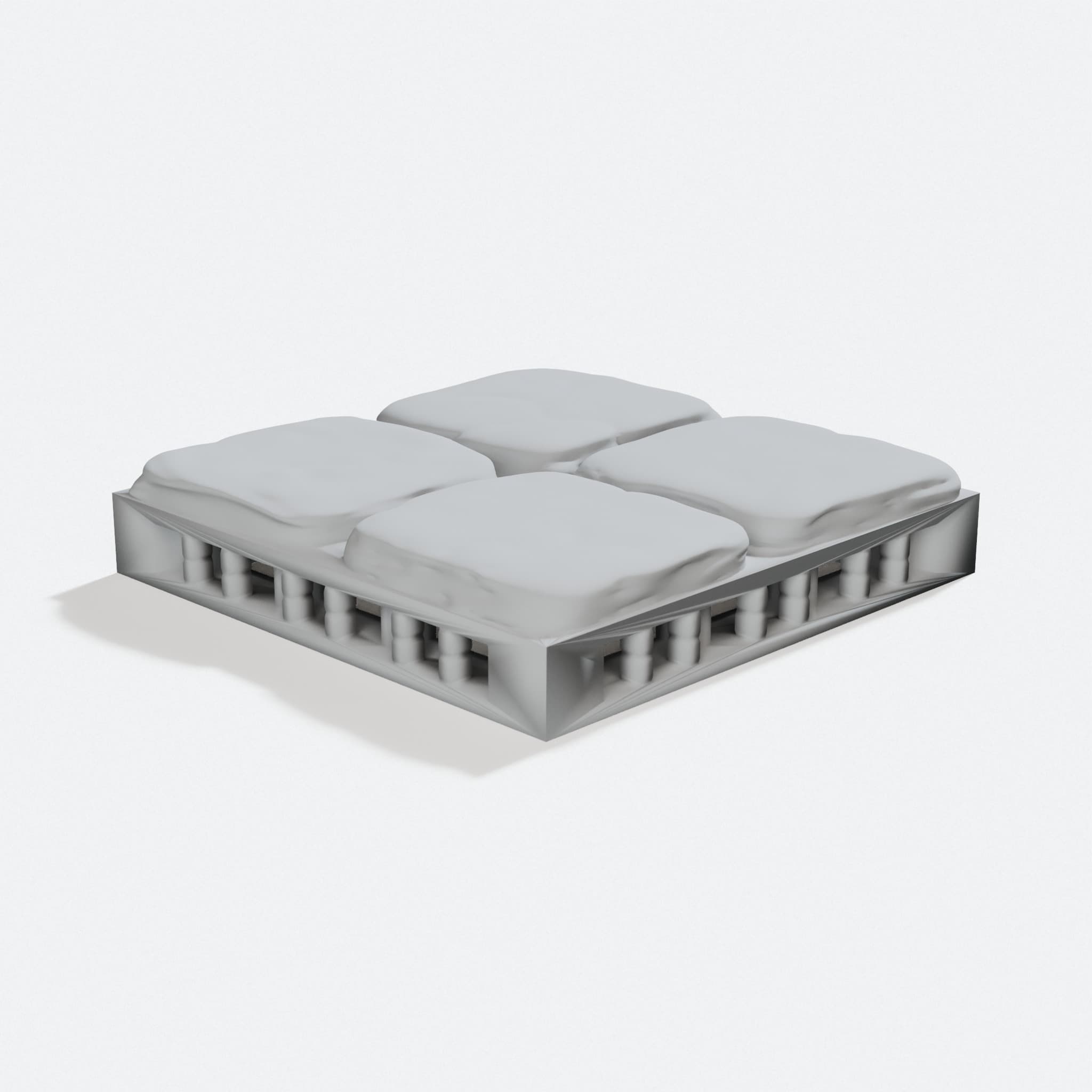 OpenForge 2.0 Dungeon Stone Separate Wall Primary Floors, turn three quarter