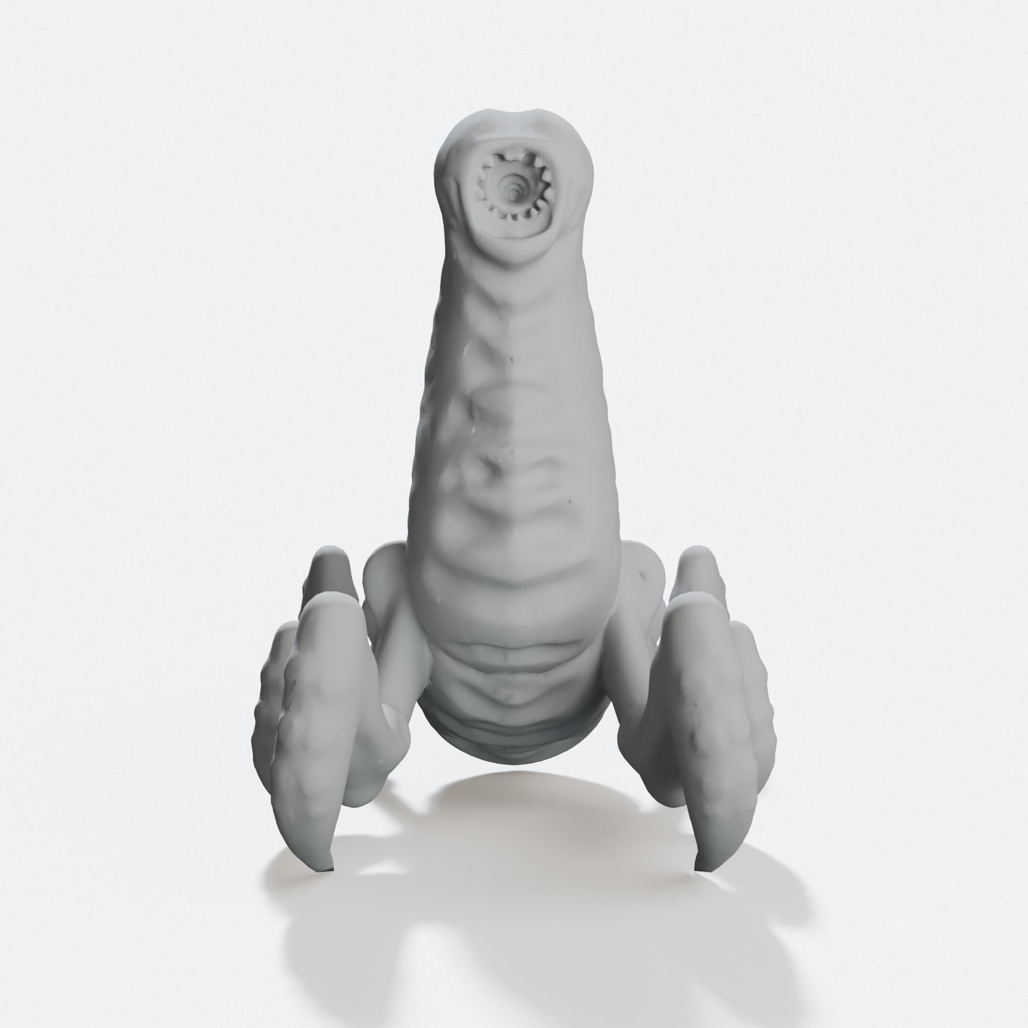 Cave Worm 28mm Miniature 3D Printed Toy, hero tilt