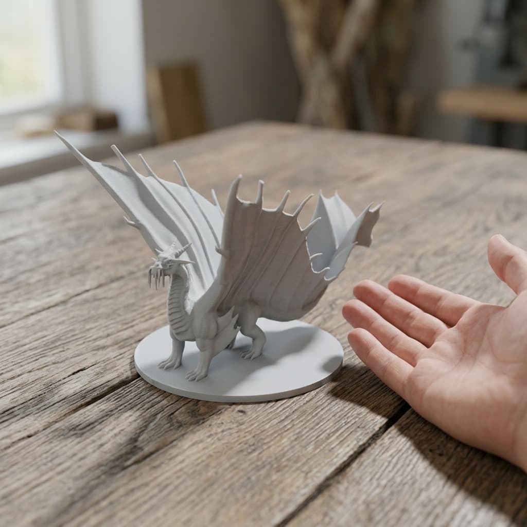 Gold Dragon 3D Print File for D&D and Tabletop RPGs, in real life