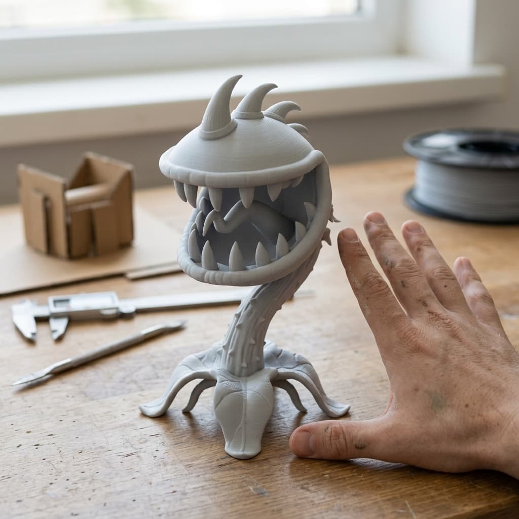 Chomper Plants vs Zombies 3D Printed Figurine, in real life