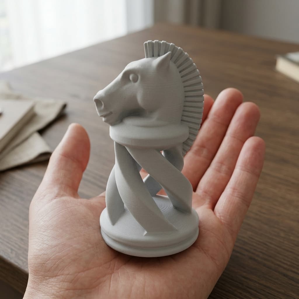 Spiral Chess Set - 3D Printed Toy Game with Unique Twisted Design, in real life