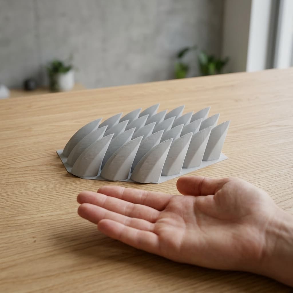 Dragon Scales Wall Decor, 3D Printed Fabric-Effect Tile, in real life