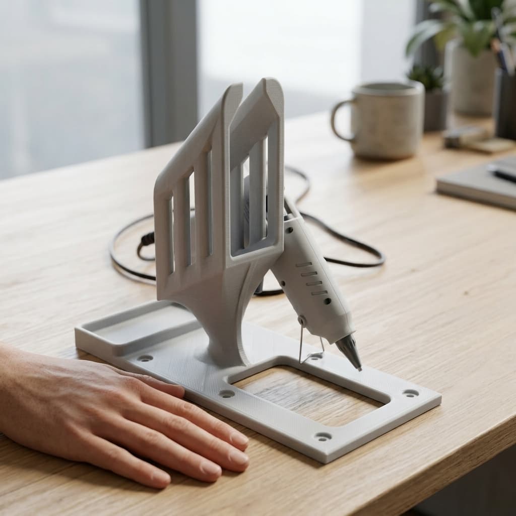 Hot Glue Gun Stand Narrow, 3D Printed Office Accessory