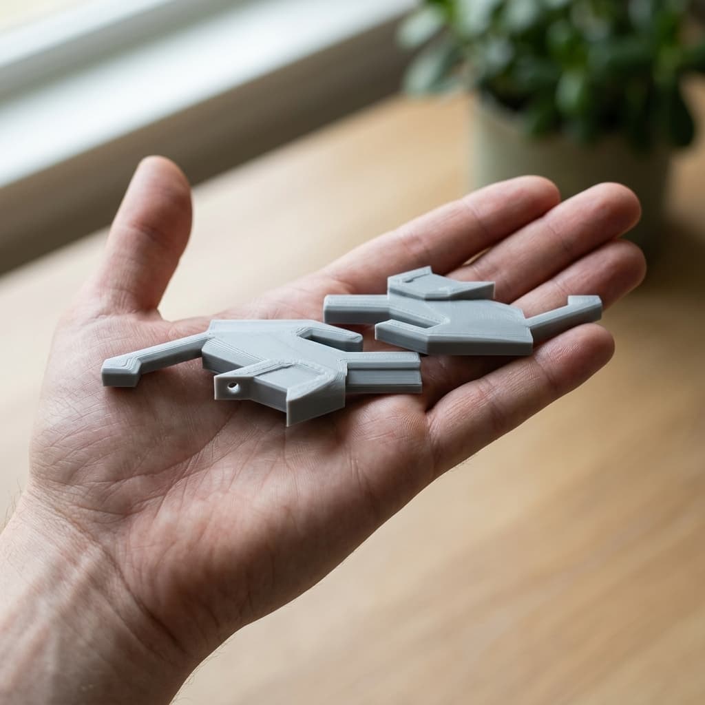 Tessellating Cat 3D Printed Ornament, in real life