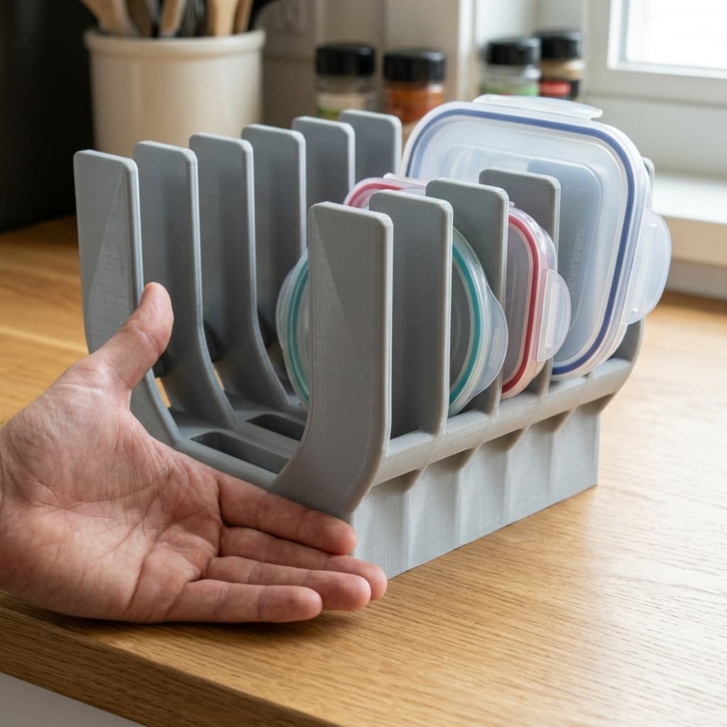 Tupperware Lid Holder, Kitchen Cabinet Organizer