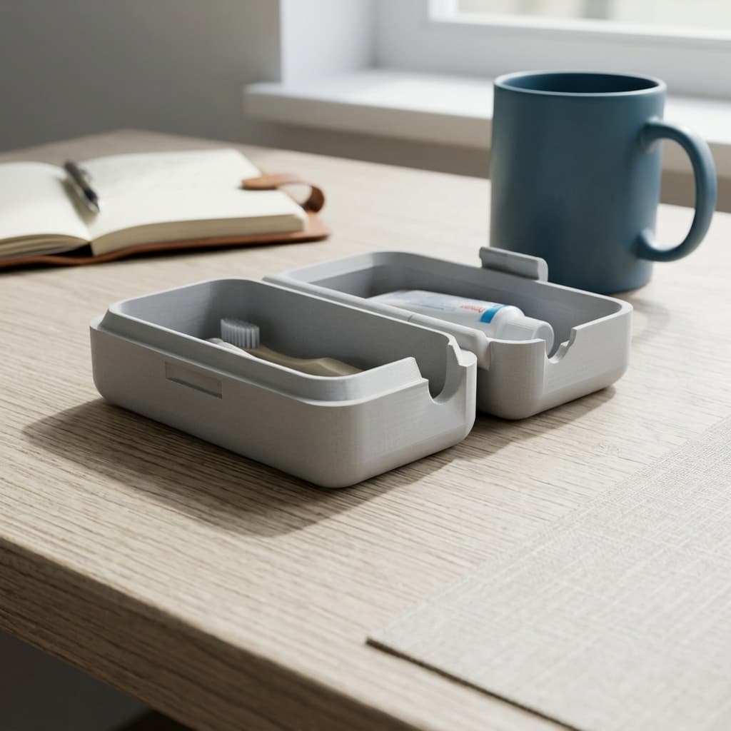 Compact Toothbrush Case | 3D Printed Organizer for Travel