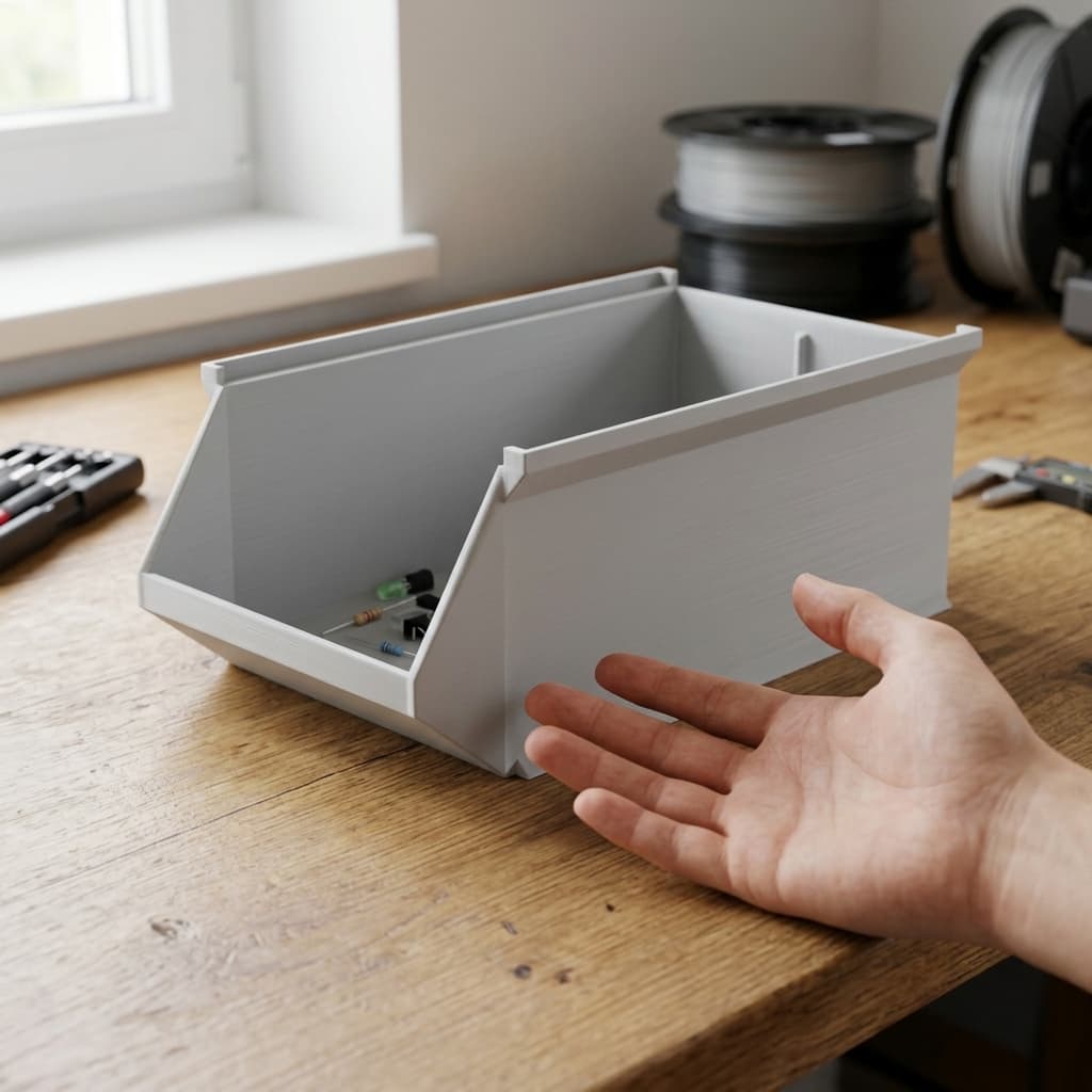 Stackable Storage Box - Modular 3D Printed Organizer System, in real life