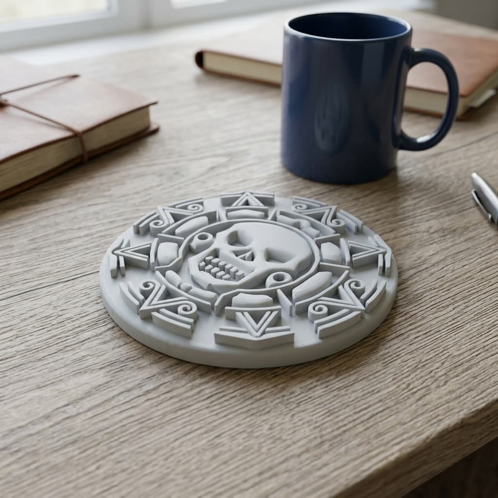 Pirates of the Caribbean Cursed Aztec Gold Coin 3D Print, in real life