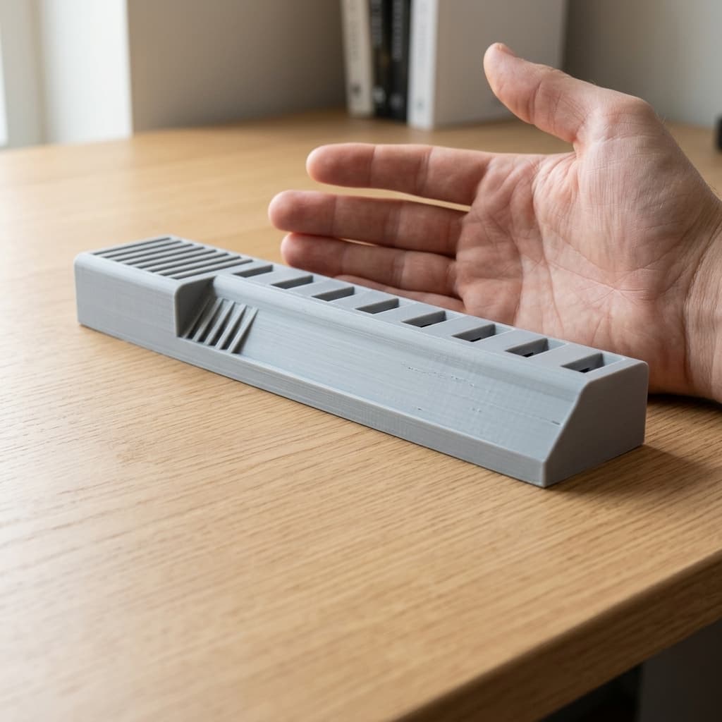 USB and SD Card Holder for Wide USB Sticks - Desktop Organizer