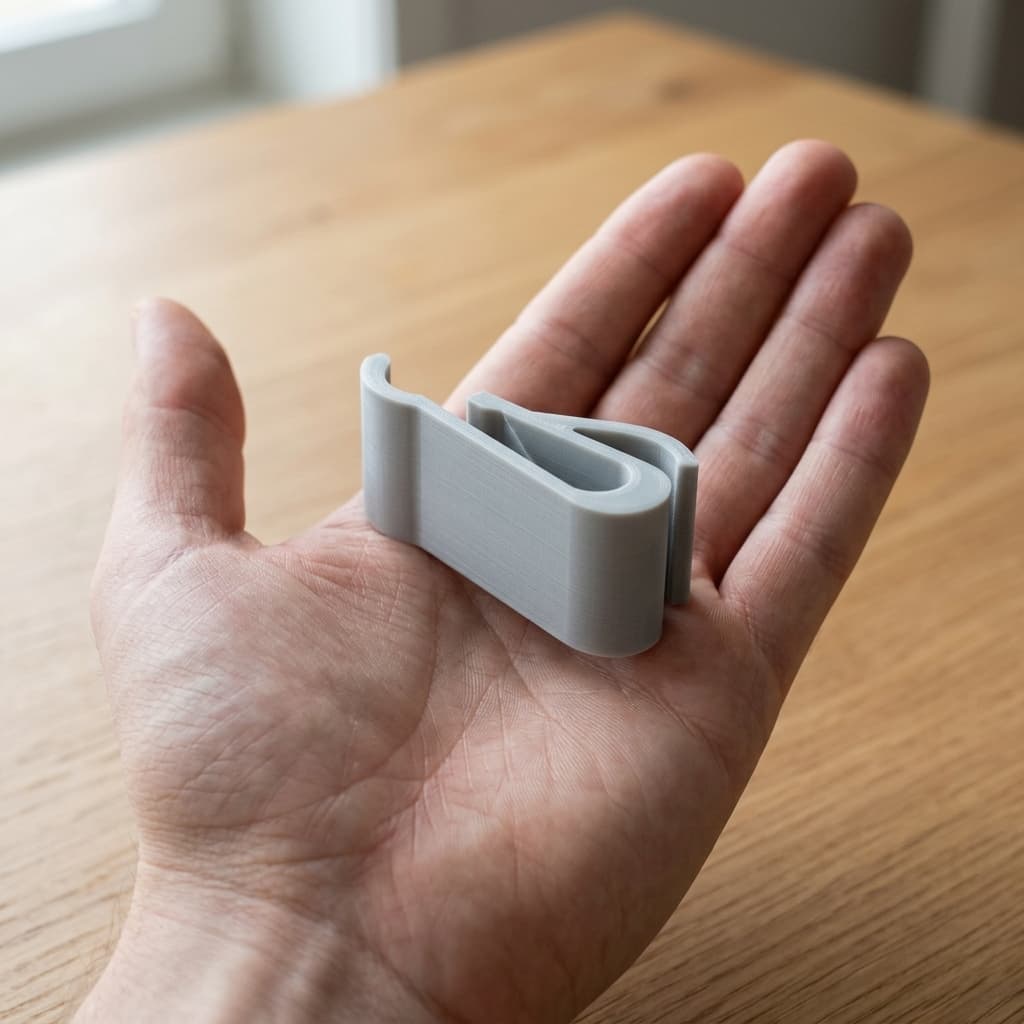 Filament Clip for 3D Printer Spools, in real life