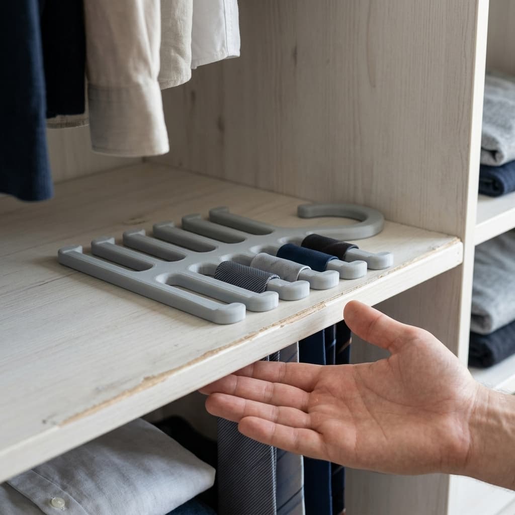 Tie Hanger with Open Ends - Compact Wardrobe Storage