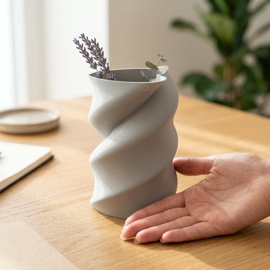 Twisted Heart Vase - 3D Printed Home Decor