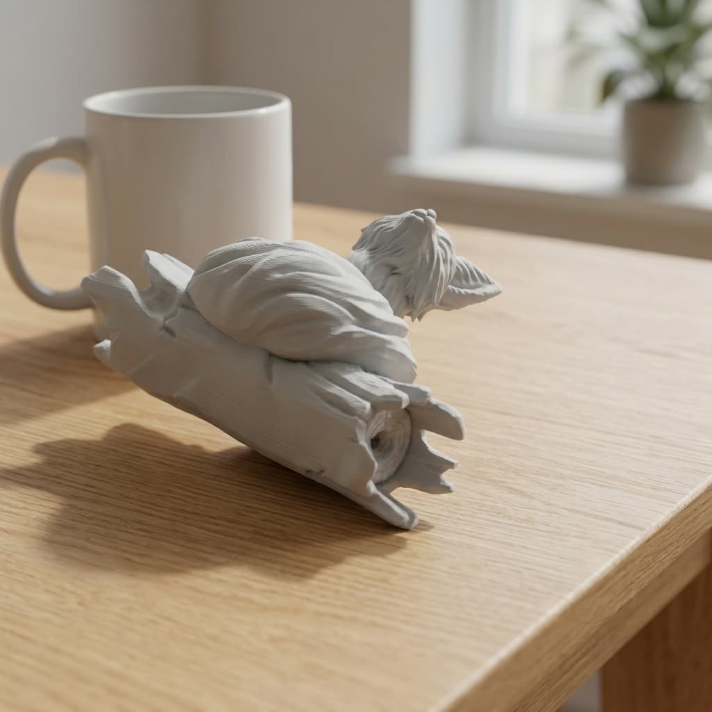 Cute Fox 2 3D Printable Toy Figure, in real life