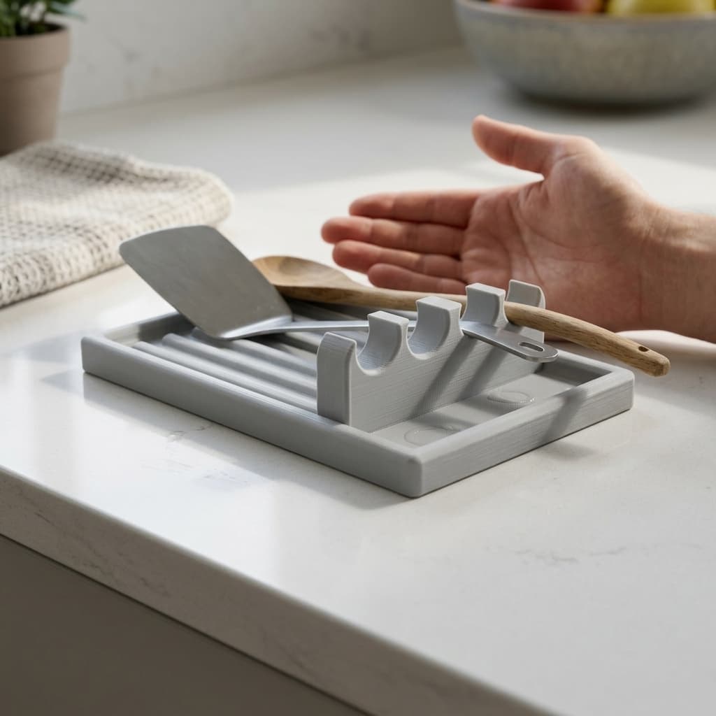 Kitchen Utensil Holder for Spatulas, in real life
