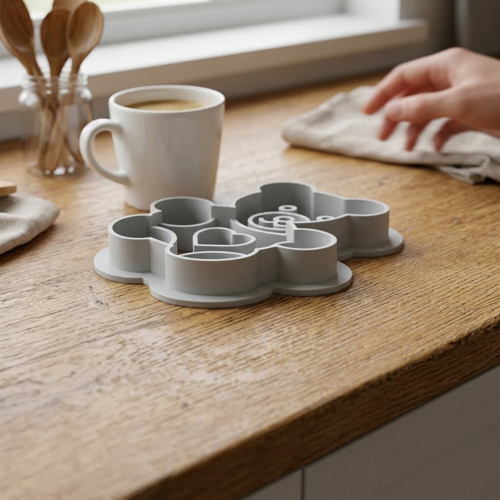 Teddy Bear Cookie Cutter – 3D Printed Kitchen Accessory, in real life