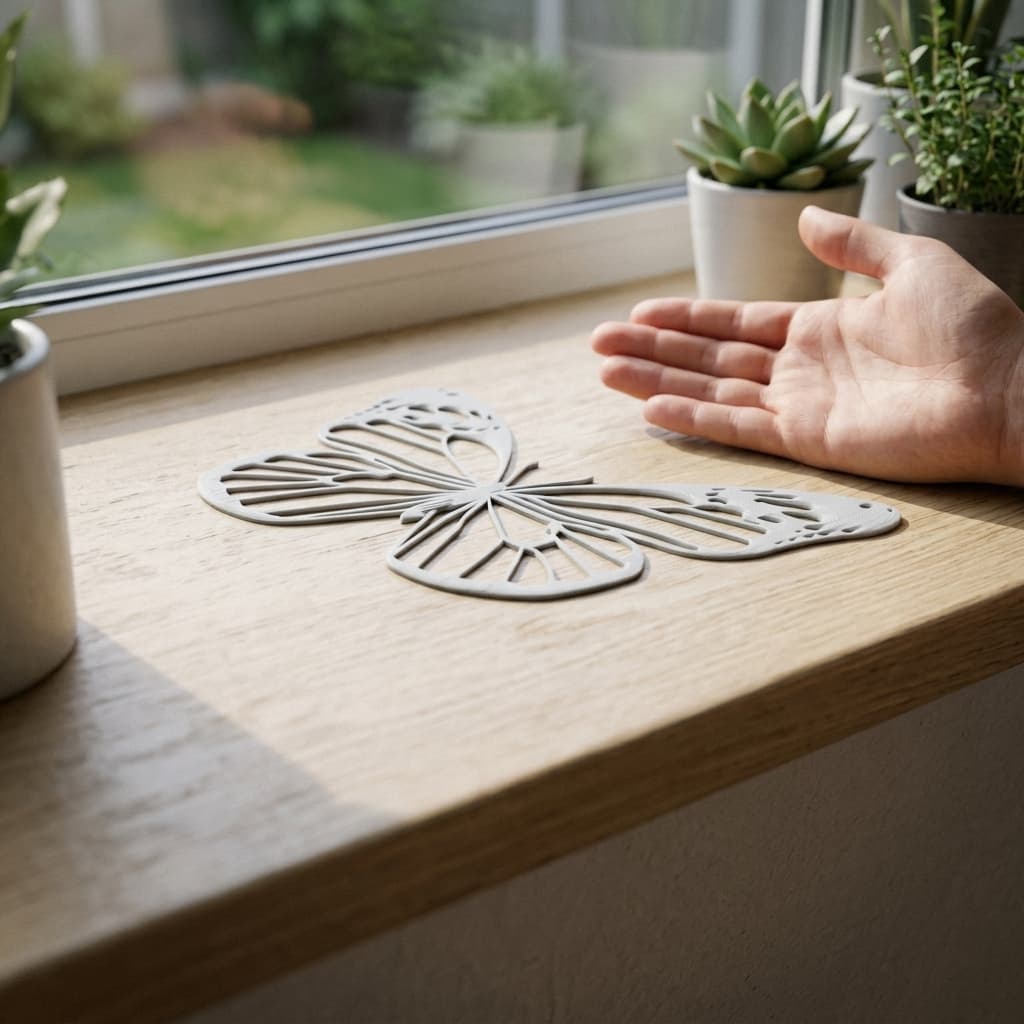 3D Printed Butterfly Ornament - Decorative Wall Art & Hanging Decor, in real life