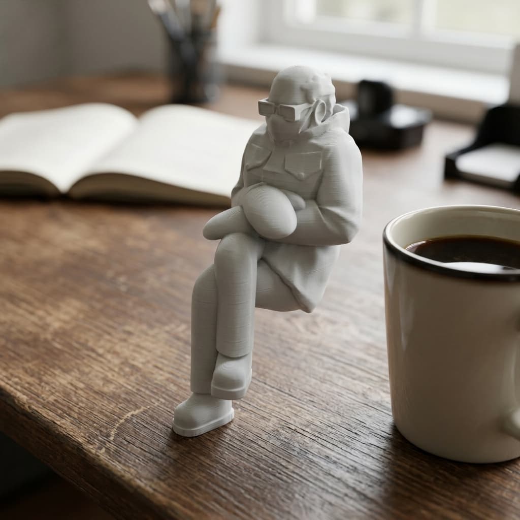 Bernie Sanders Mittens Meme 3D Printed Home Decor Figurine, in real life