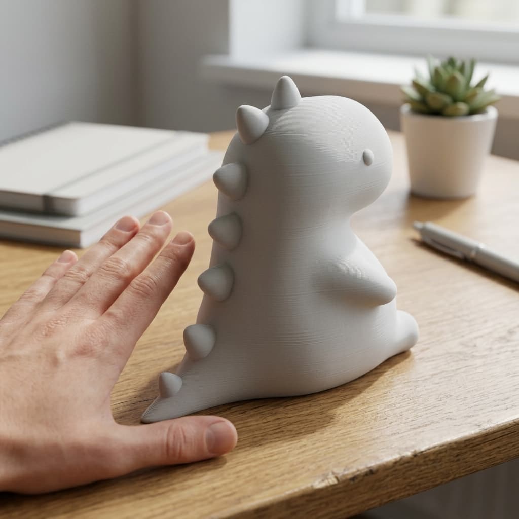 Chubby Dinosaur Toy - 3D Printed on Demand, in real life
