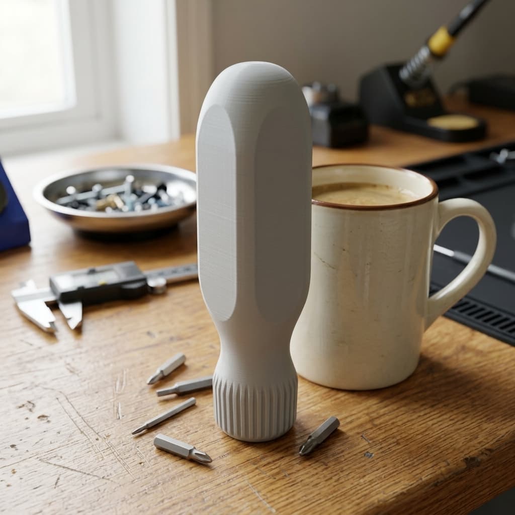 Hex Bit Screwdriver Handle - 3D Printed Workshop Tool, in real life