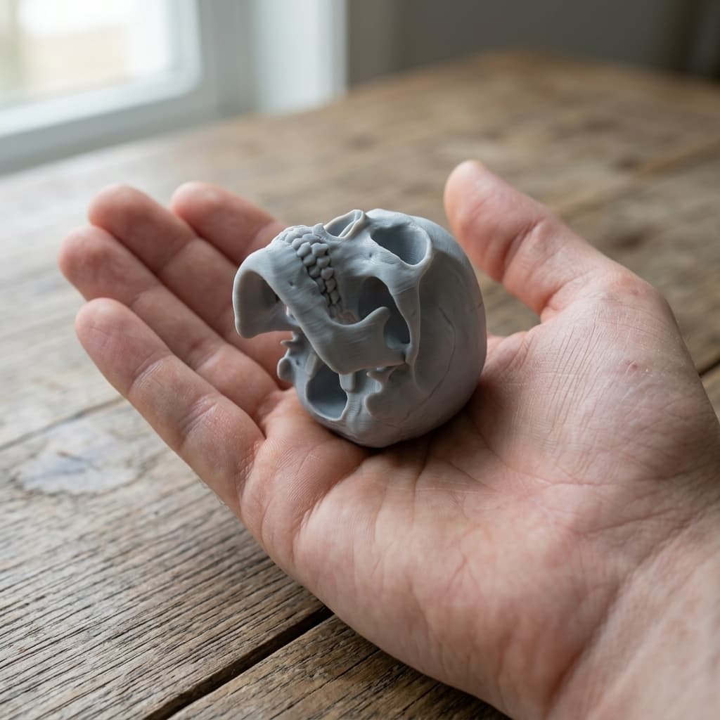 Realistic Human Skull 3D Print File | Anatomical Home Decor, in real life