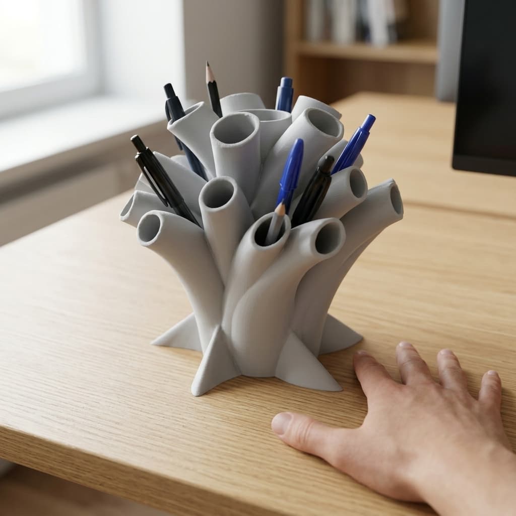 Organic Pen Holder – 3D Printed Office Accessories
