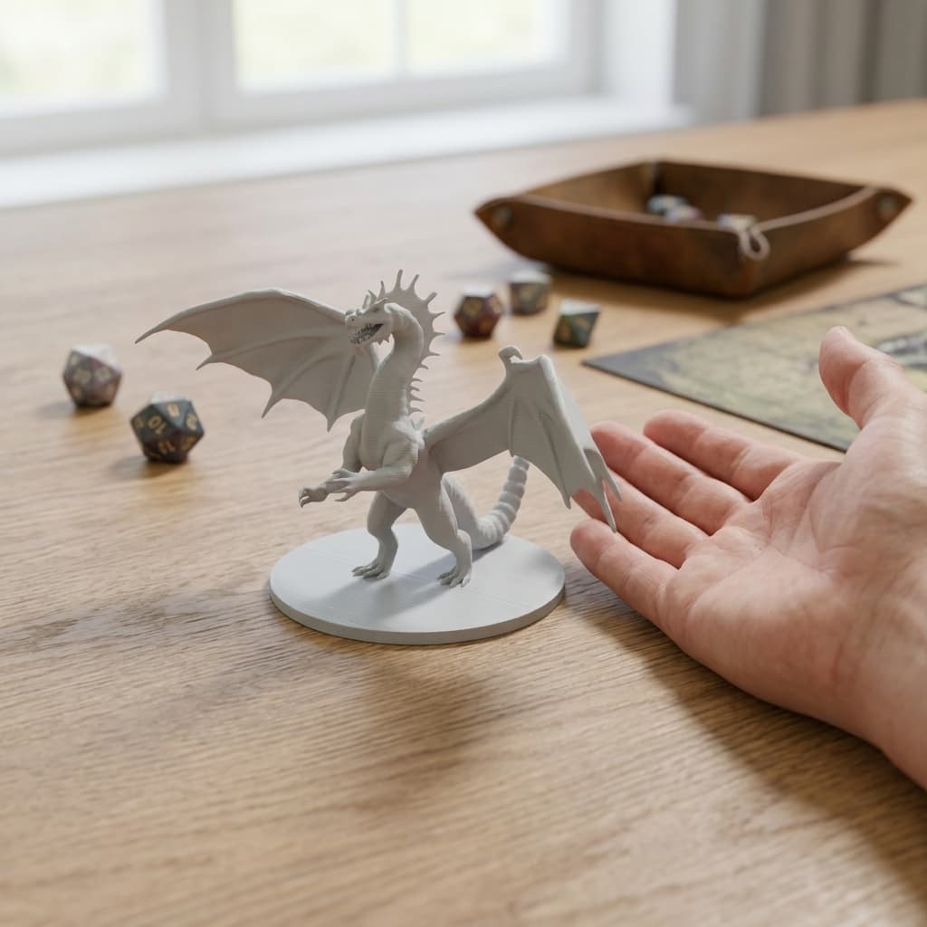 Green Dragon Miniature Set for D&D and Tabletop RPGs, in real life