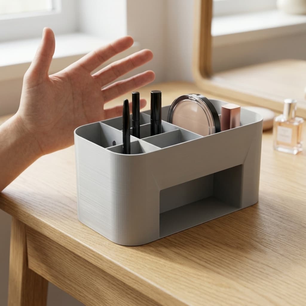 Makeup Organizer Box - 3D Printed Storage, in real life