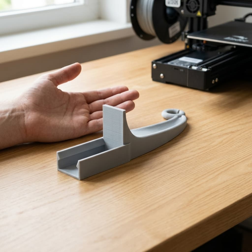 Compatible with Creality Ender 3: Snap-On Filament Guide, in real life