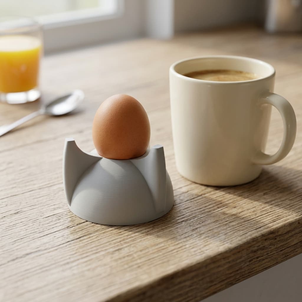 Rocket Egg Cup – 3D Printed Kitchen Accessory, in real life