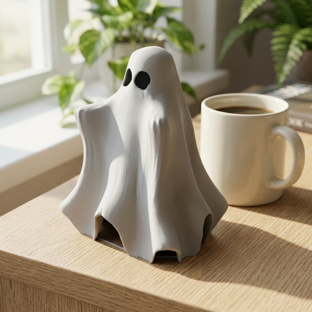 Cute Hug Me Ghost - 3D Printed Toy & Halloween Decoration