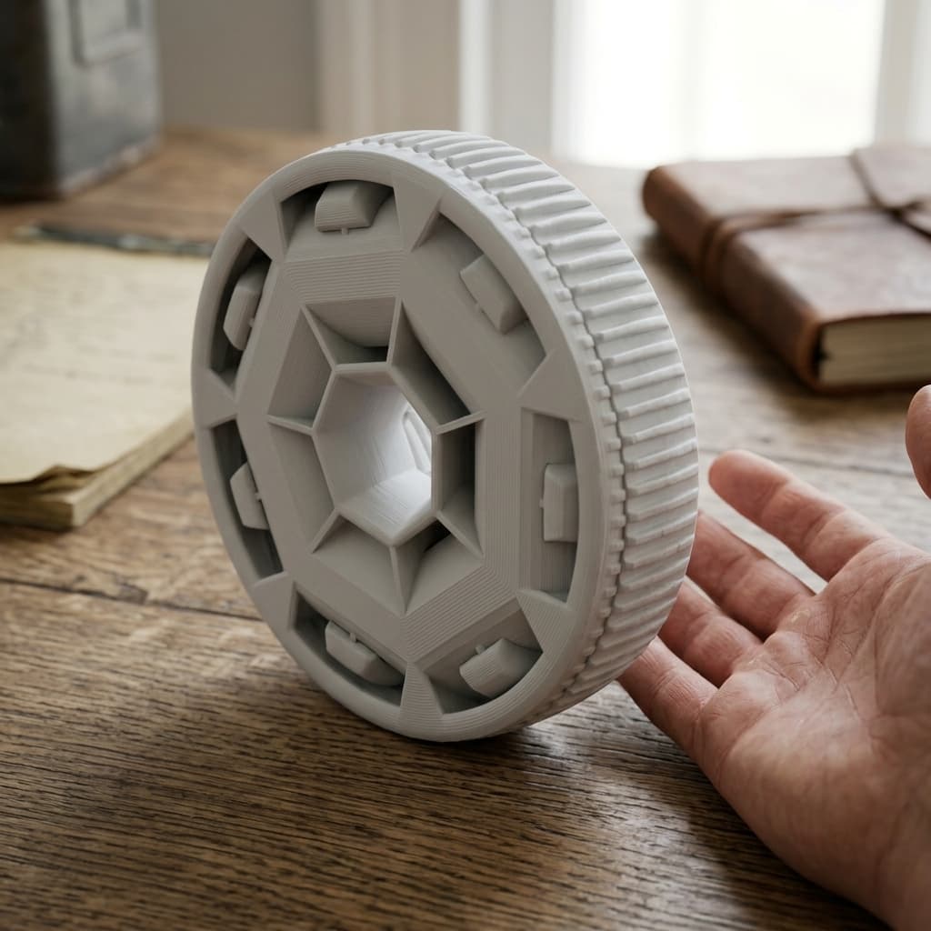 Mechanical Dice Box – Print-in-Place, Seven Compartments, in real life