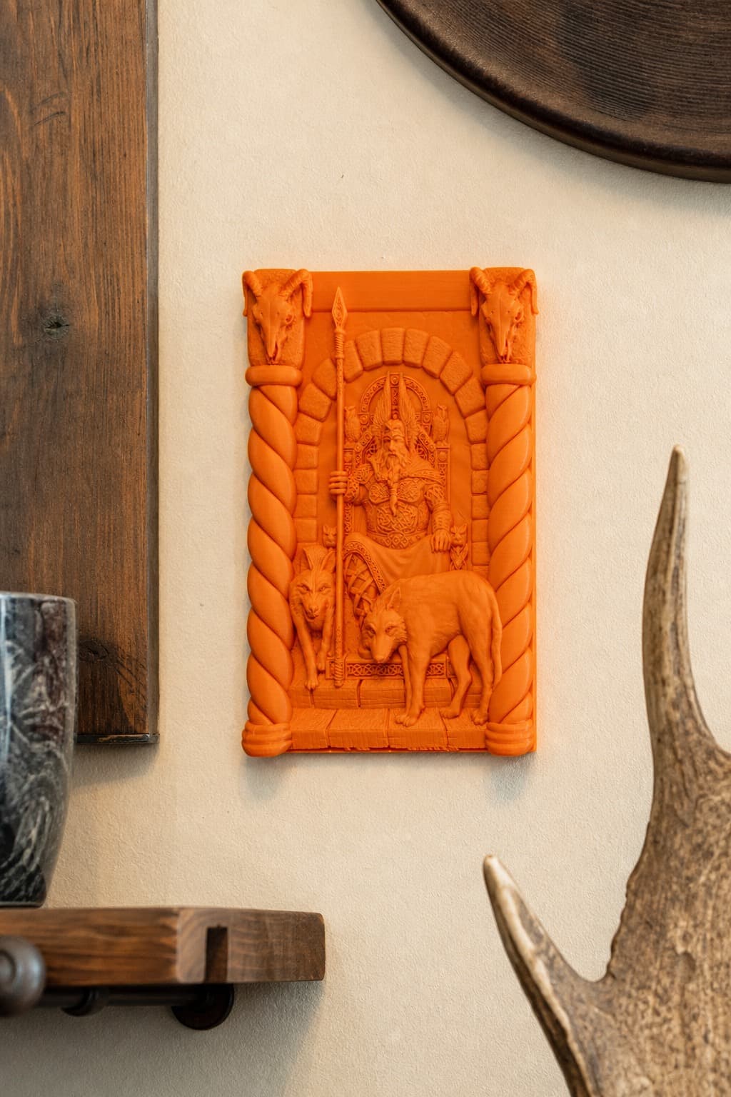 Wolf Pack Wall Decor for CNC and 3D Printing, in a room