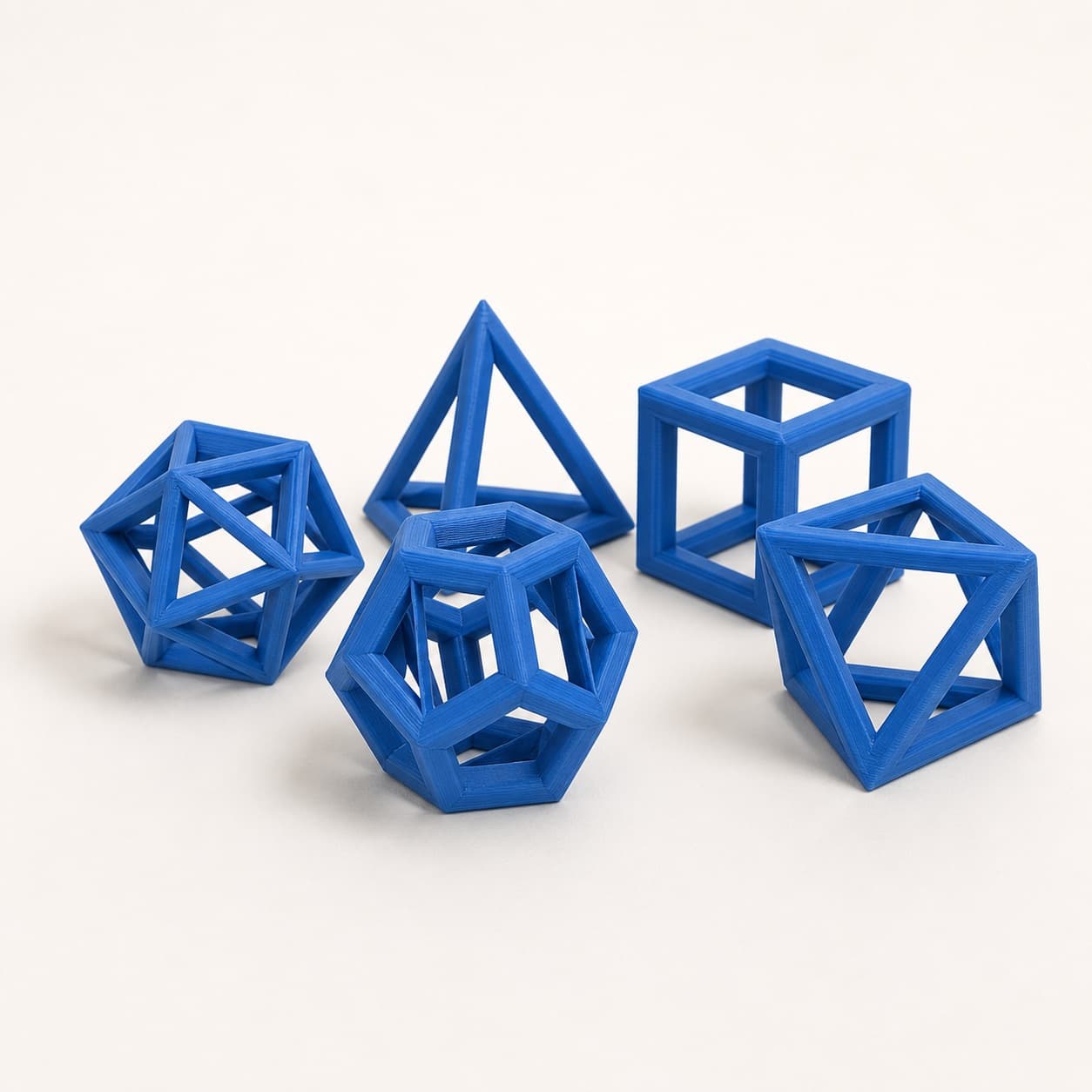 Customizable Sacred Geometry Polyhedra 3D Printed Wall Art