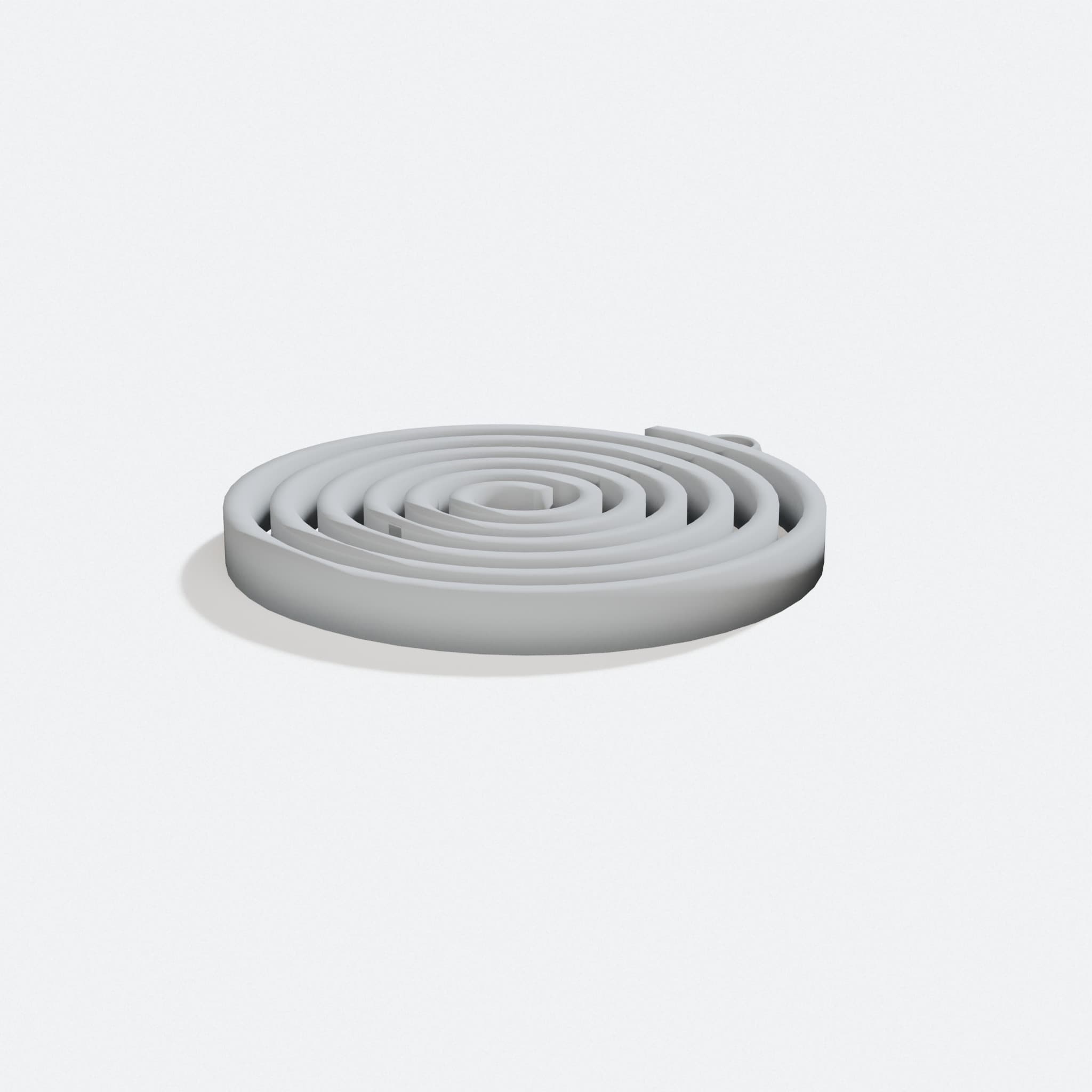 Spiral Earring 3D Printed Gift, turn three quarter