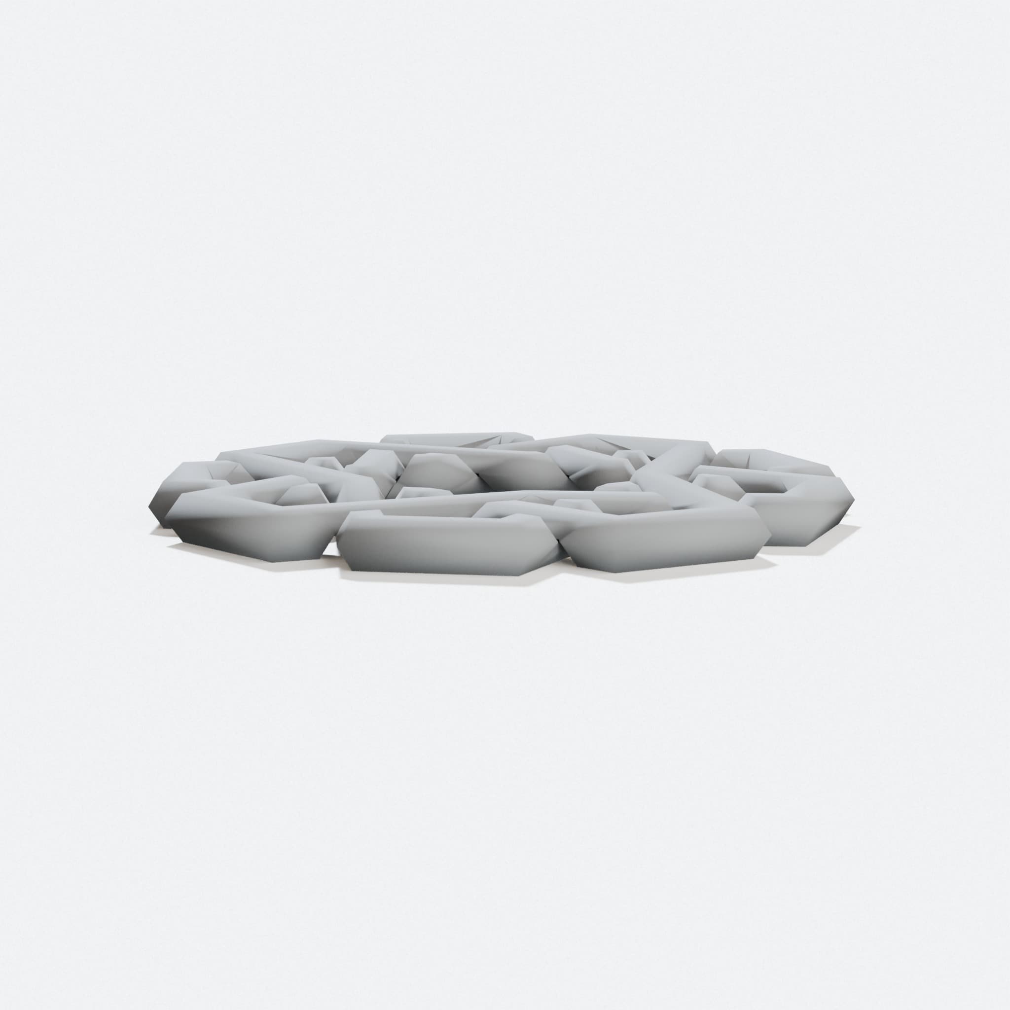 Interlocking Rings Puzzle 3D Printed Toy, hero tilt