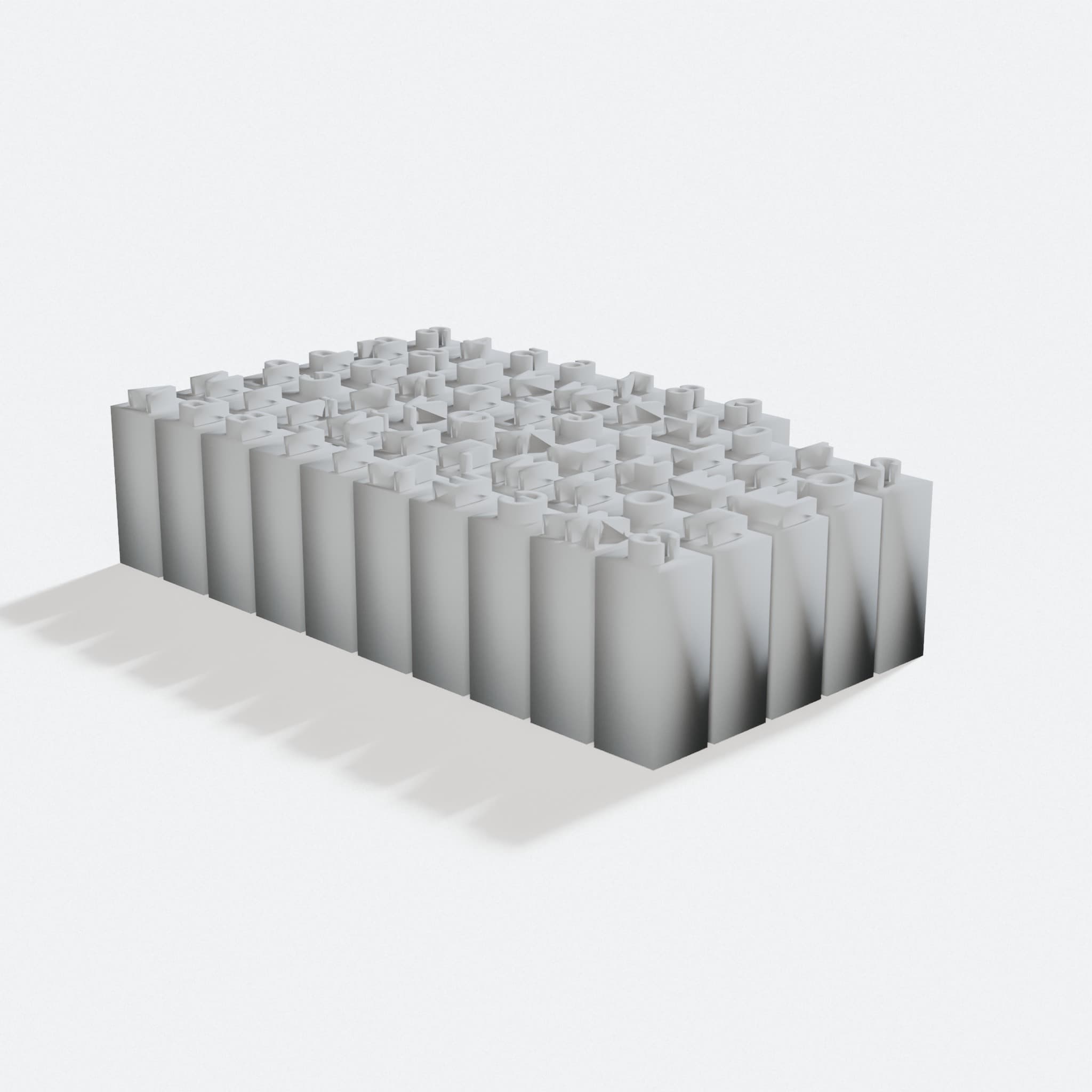 Alphabet Stamps for Clay, 3D Printed Kitchen Accessories, turn three quarter
