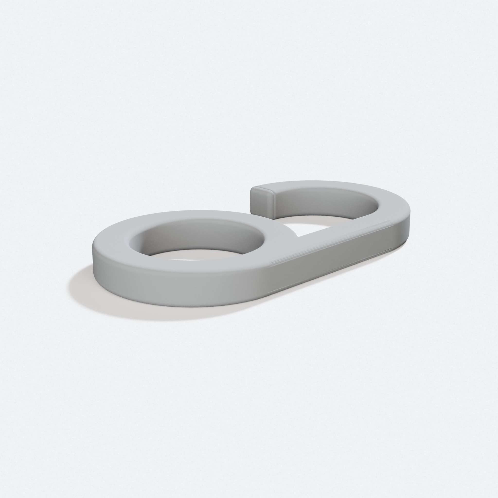 Customizable Pipe Rod Hook, 3D Printed Organizer, turn three quarter