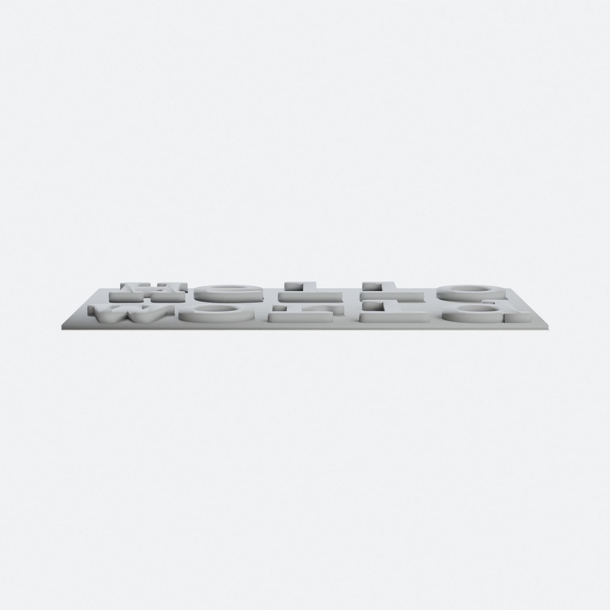 Hello World Test Print: 3D Printer Calibration Plate, hero tilt