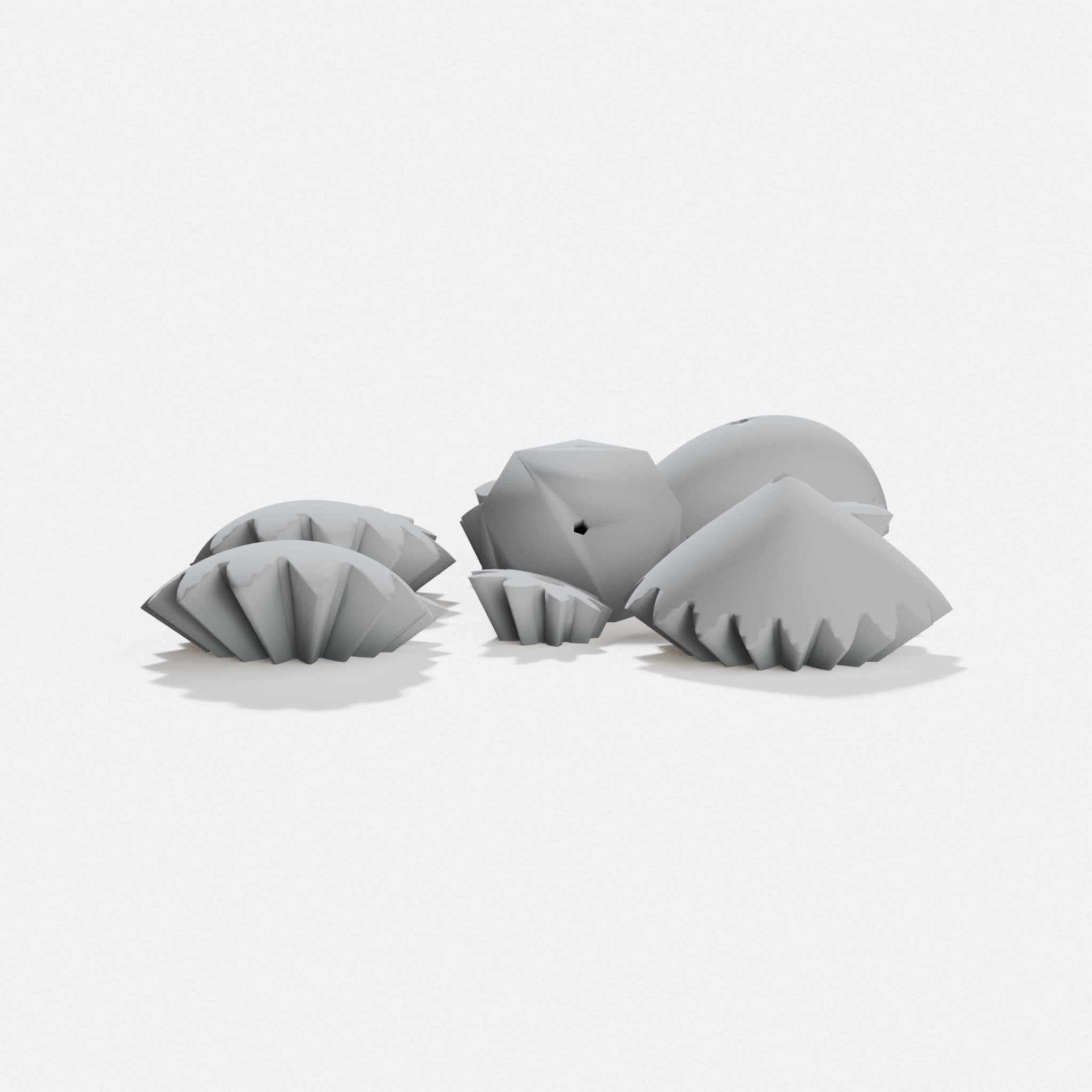 Heart Gears Single-Plate 3D Printed Toy Puzzle, hero tilt