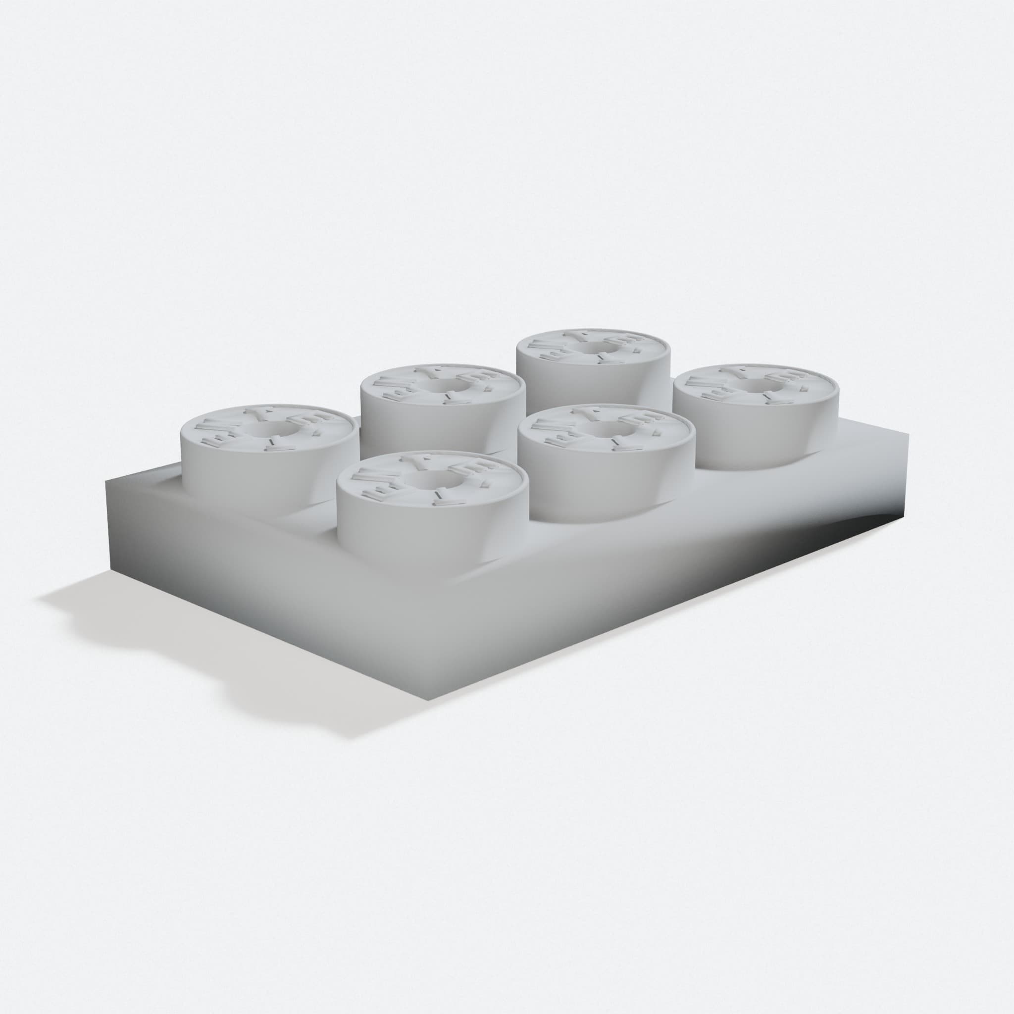 OpenSCAD Tente brick generator, turn three quarter