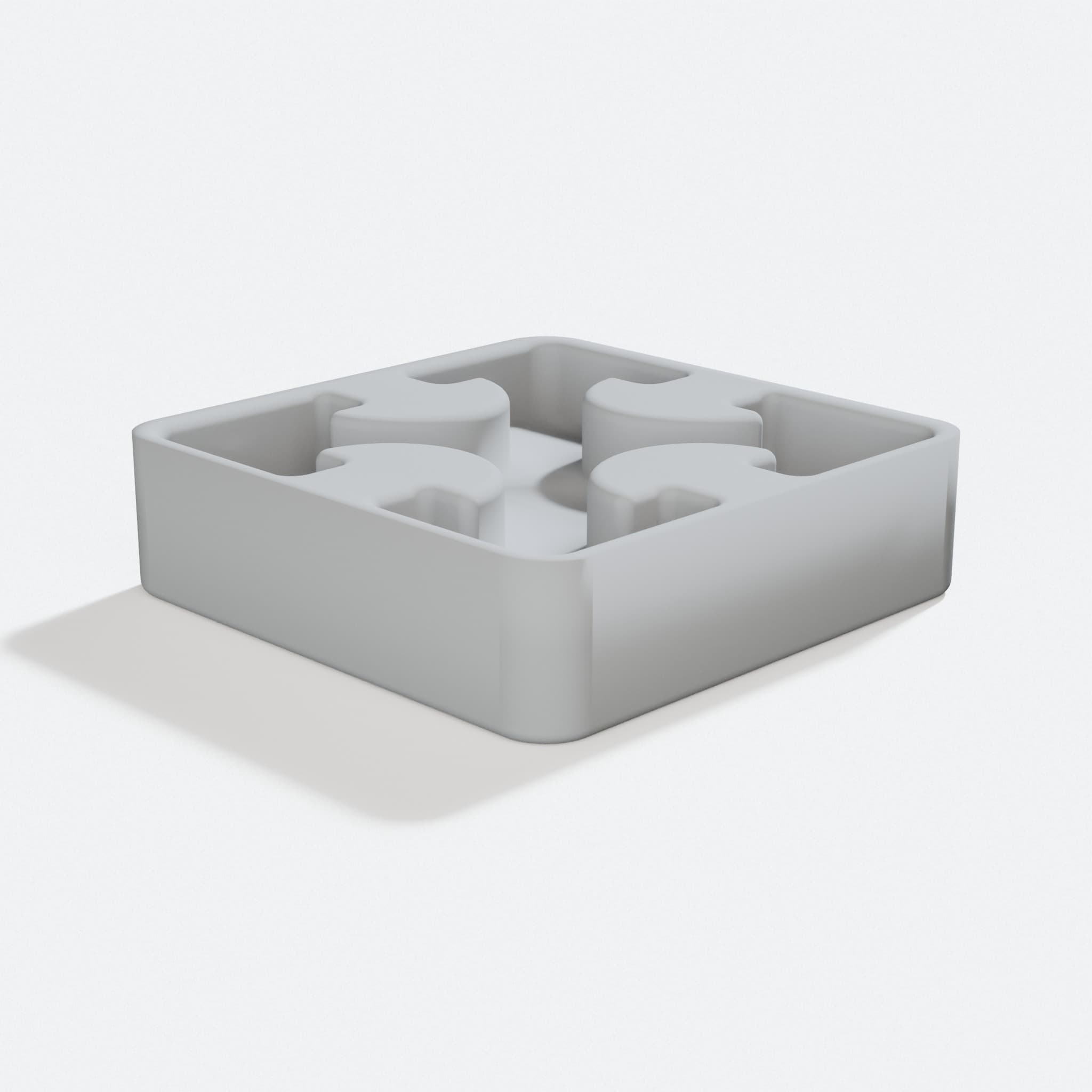 2020 Extrusion End Cap for Workshop Tools, turn three quarter