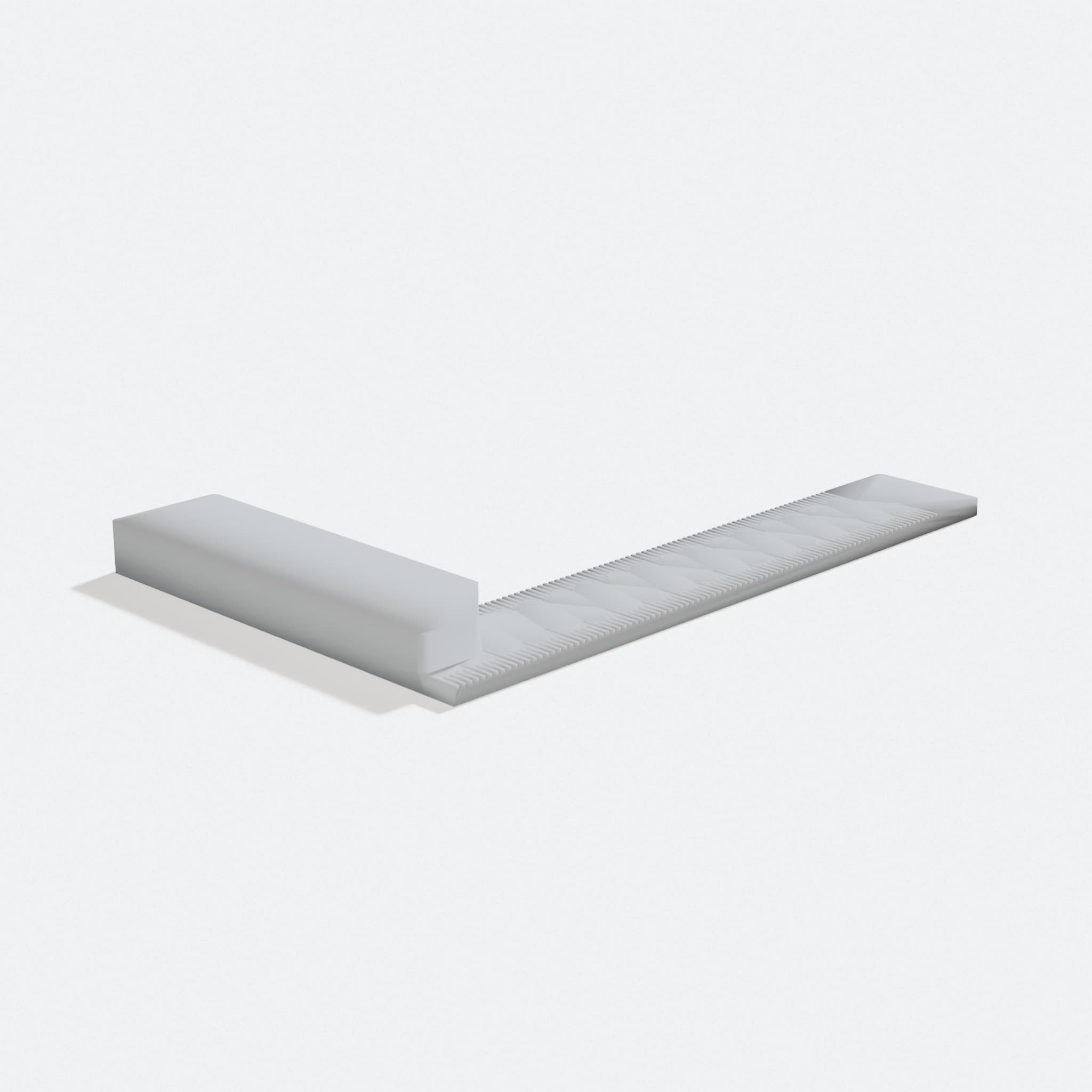 3D Printed Carpenter's Square Workshop Tool, turn three quarter