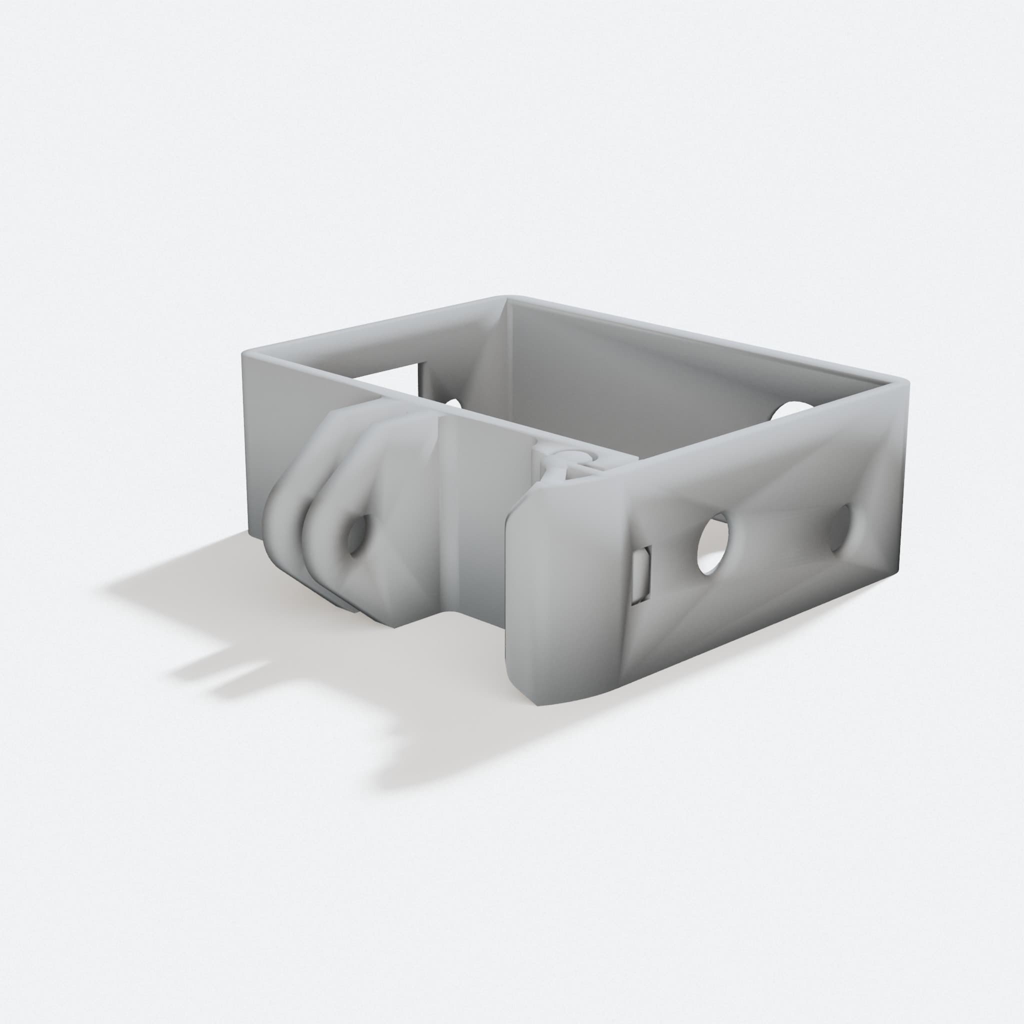 Quick Release GoPro Hero Frame, 3D Printed Mount, turn three quarter