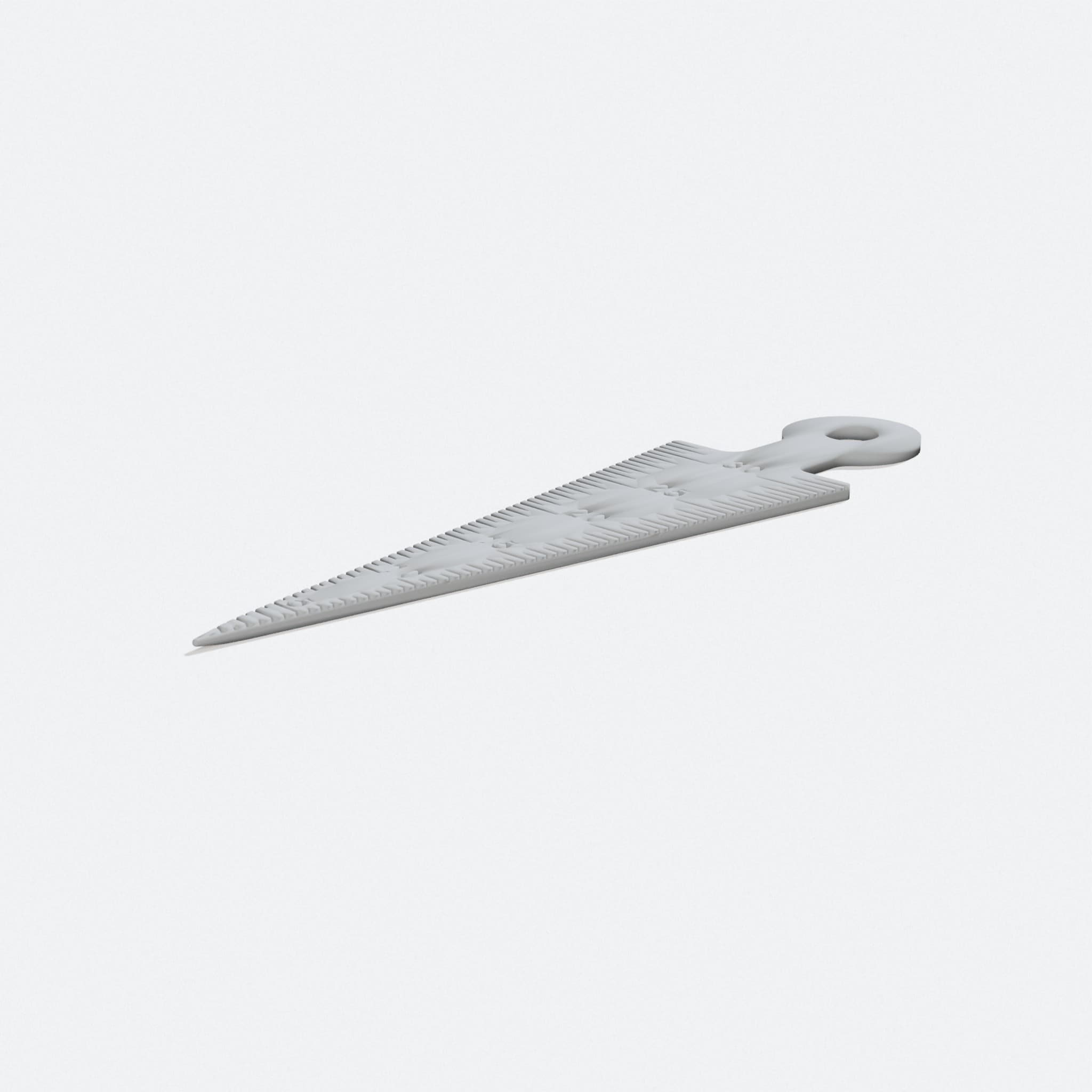 Hole Diameter Gauge, 3D Printed Workshop Tool, turn three quarter