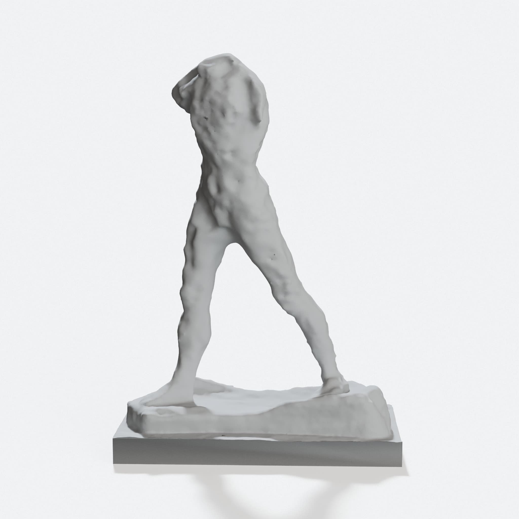 The Walking Man by Rodin – 3D Printed Wall Art Sculpture, hero tilt