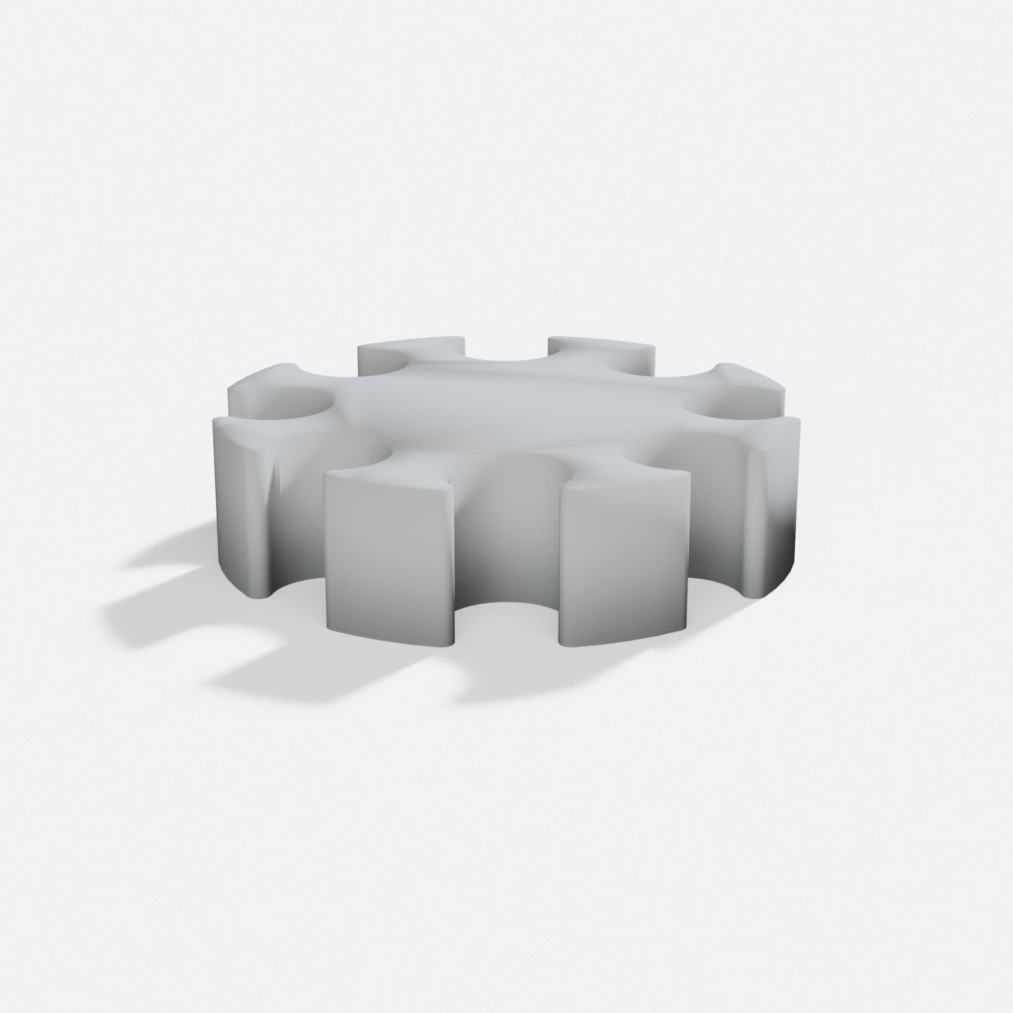 Snowflake Mac USB Cable Organizer 3D Printed, turn three quarter