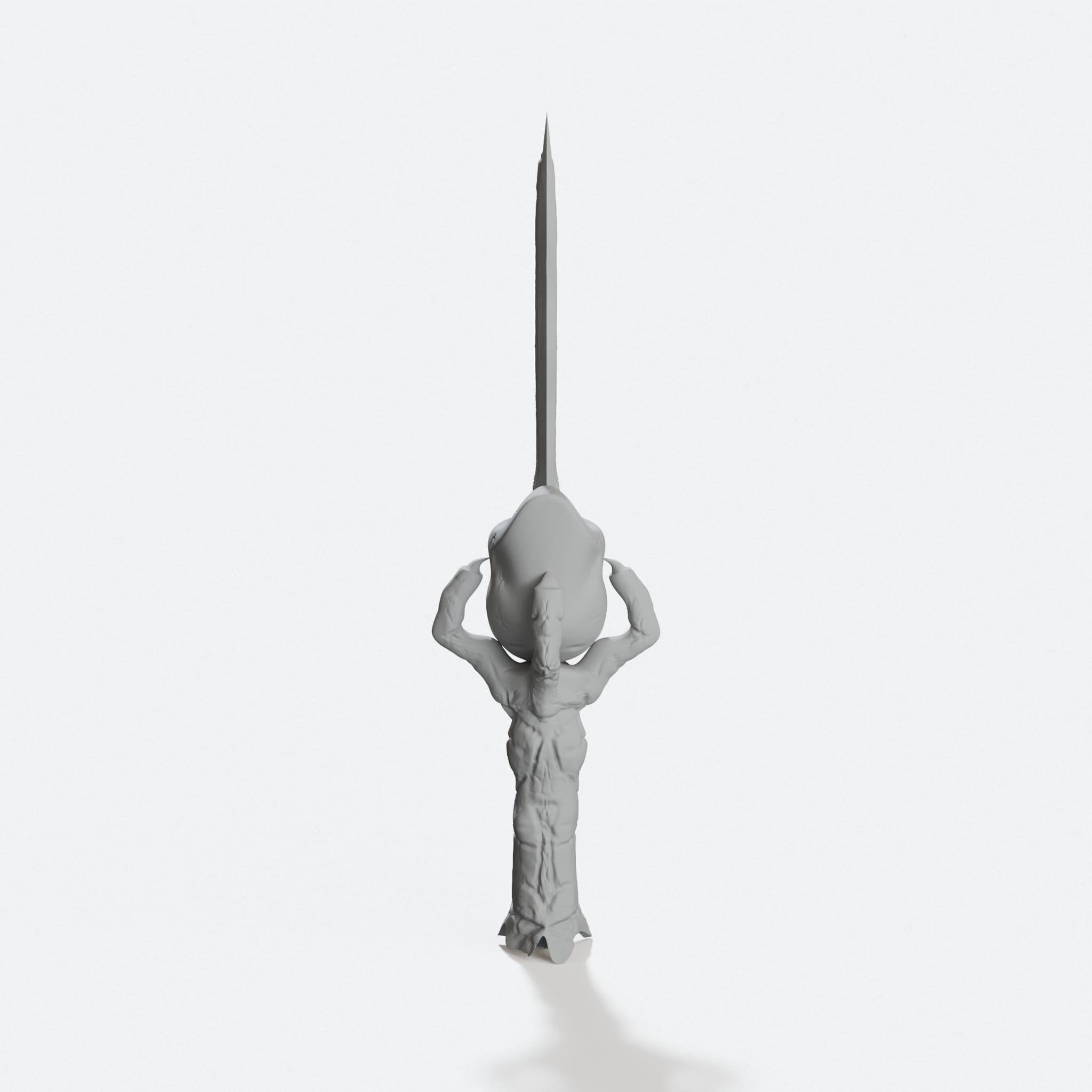 Warlock's Buttering Knife 3D Printed Toy, hero tilt