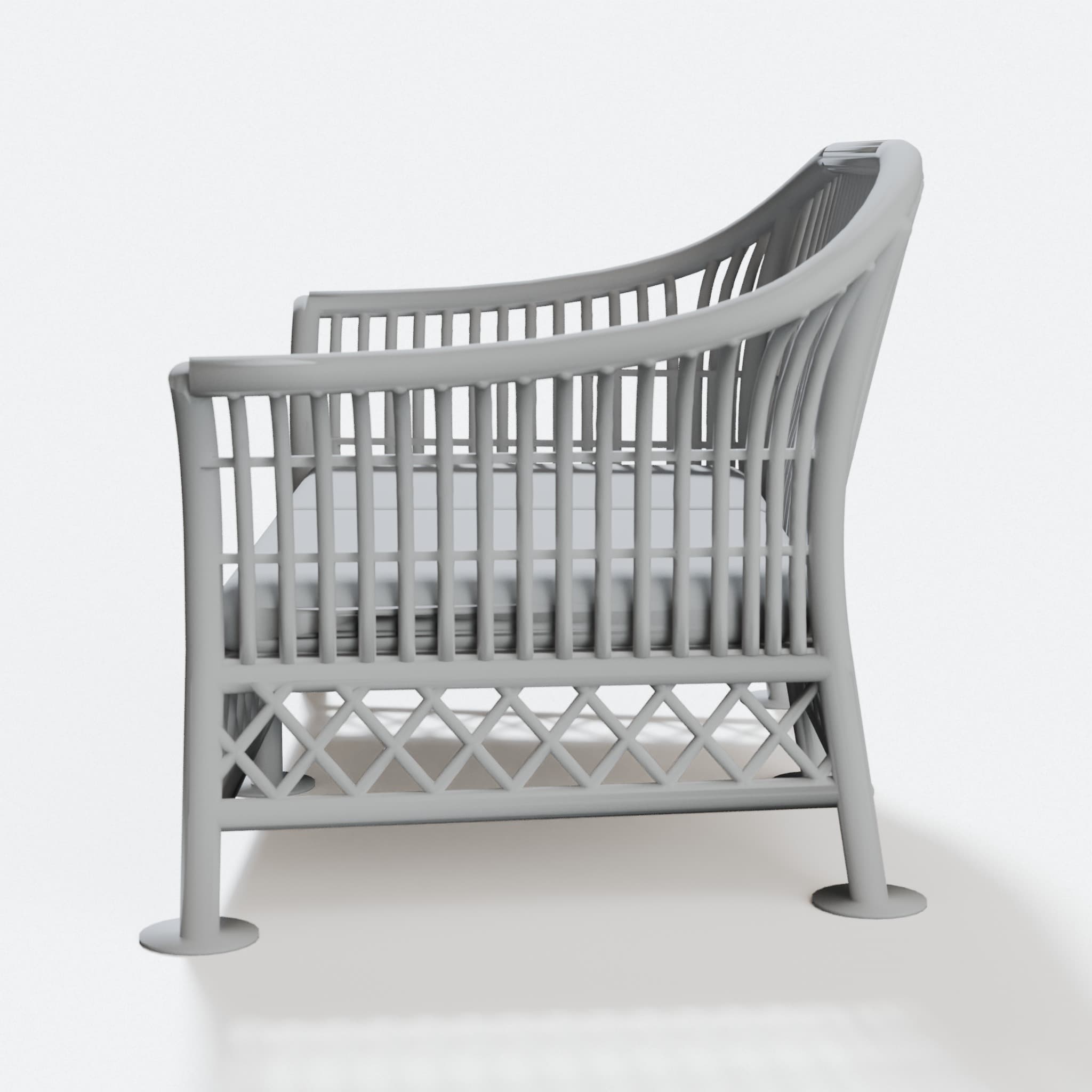 1:24 Scale Wicker Furniture Set – 3D Printed Miniature Decor, hero tilt